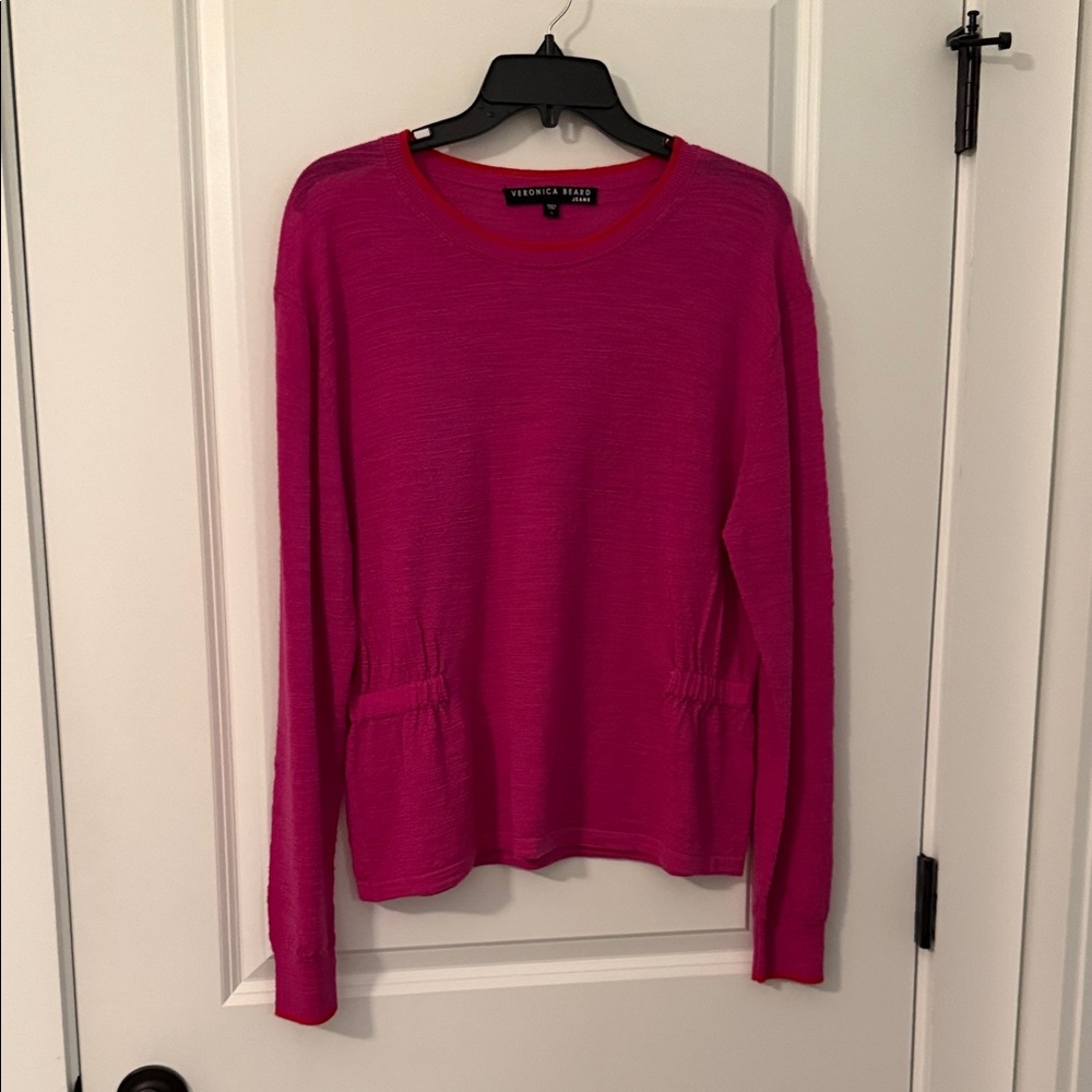 Veronica Beard Fuchsia and Red Sweater